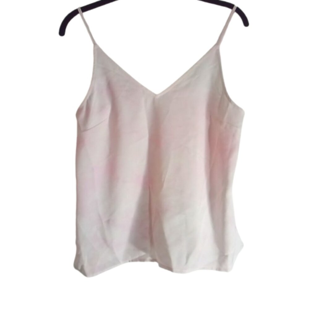 A New Day Cami Sz XS Pastel Pink White Blend Spaghetti Adjustable Straps